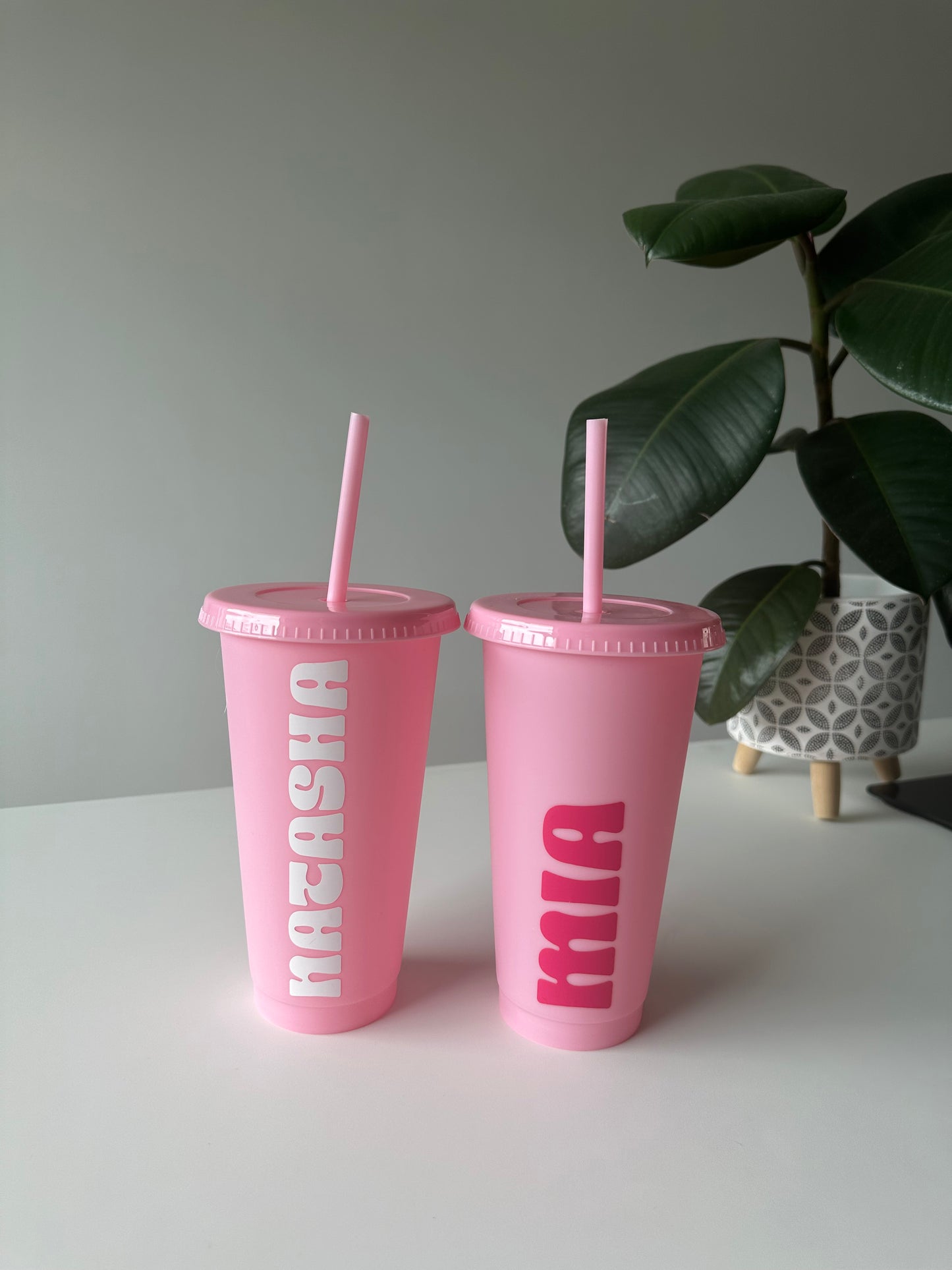 NAME Tumbler - 24oz/710ml Reusable Cup, Tumbler Cup & Straw - Personalised