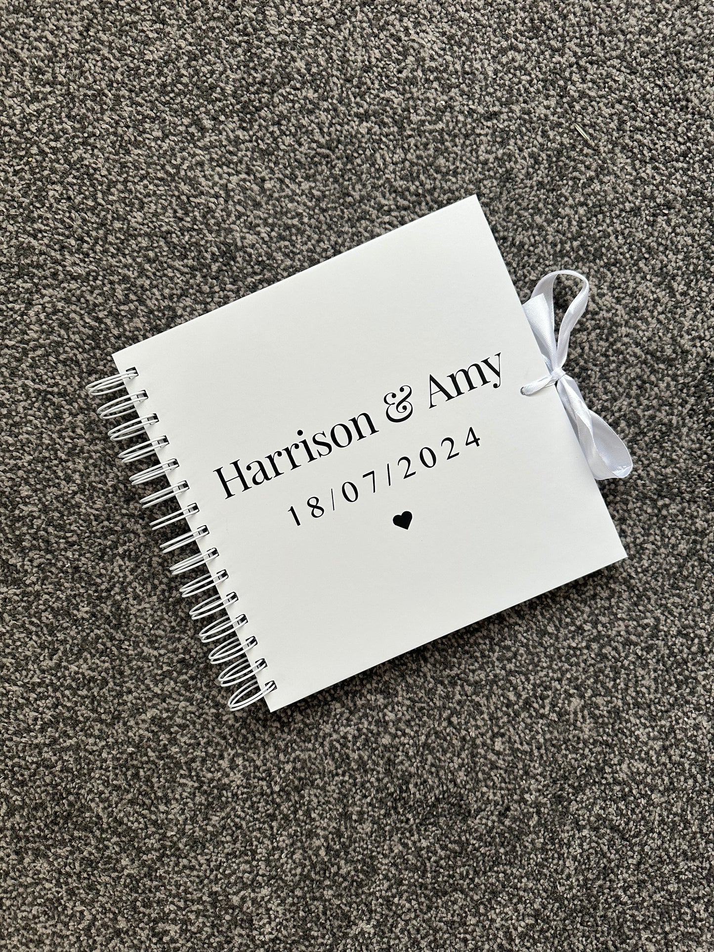 Couple - Personalised Names and Date - Scrap Book, Photo Album, Keepsake