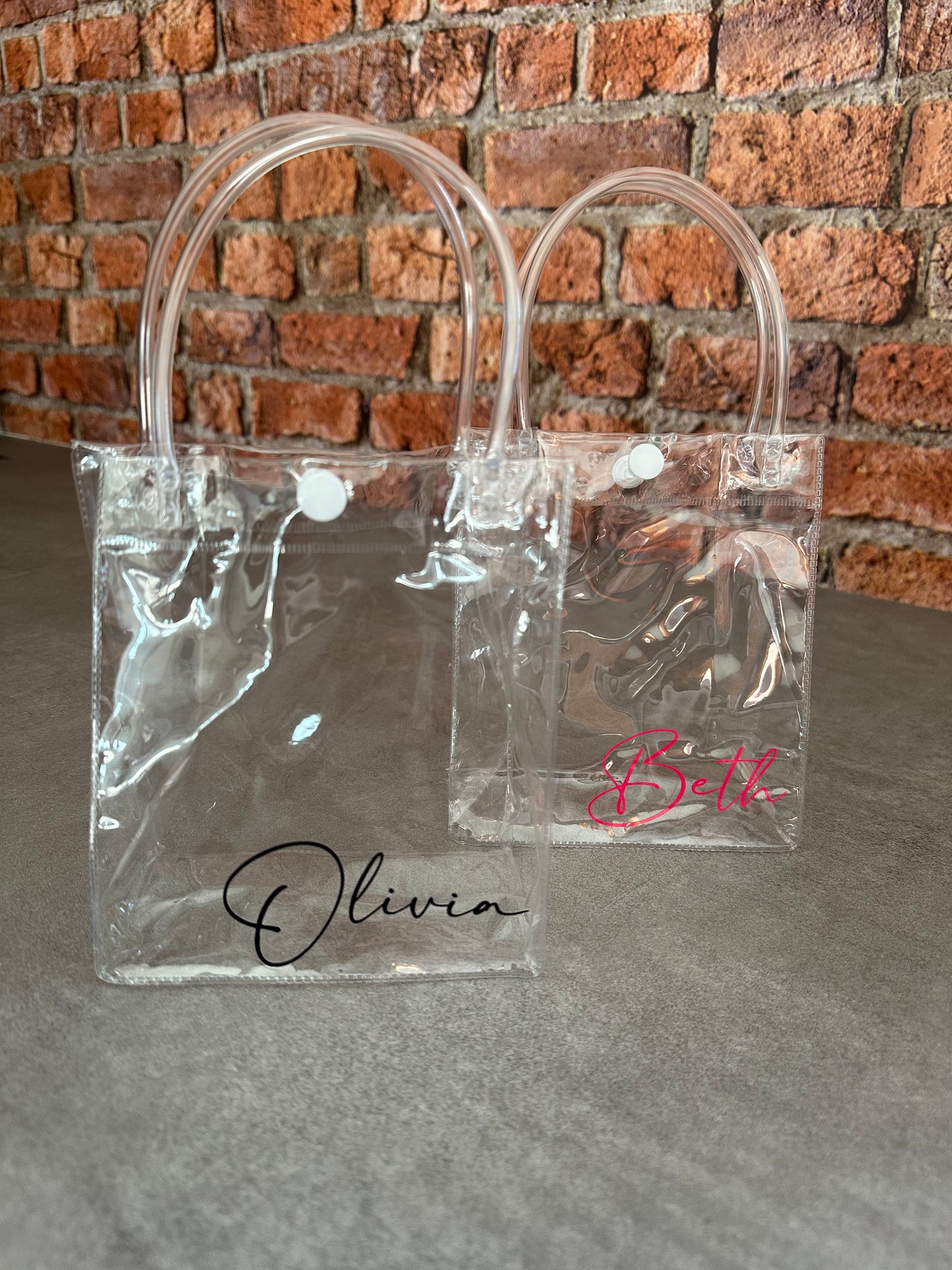 CLEAR - Personalised - Corner - Party Gift Bag