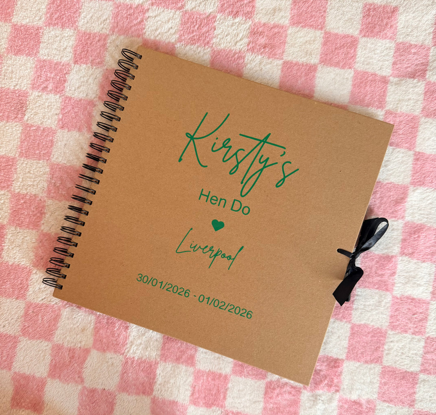 Personalised Hen Do Scrapbook: Custom Name, Date & Location