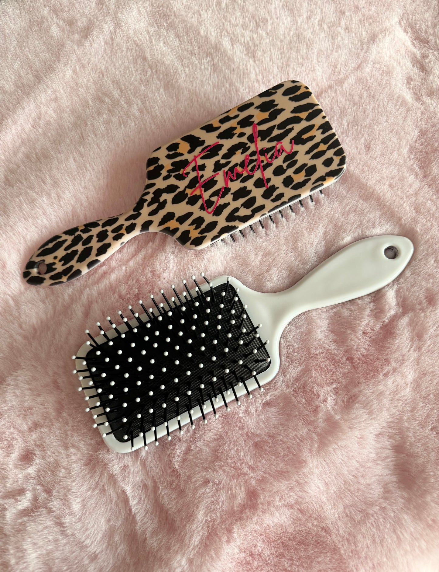 Personalised Leopard Animal Print Hair Brush