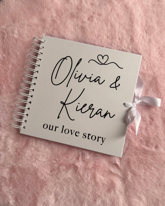 Our Love Story - Personalised - Scrap Book, Photo Album, Keepsake