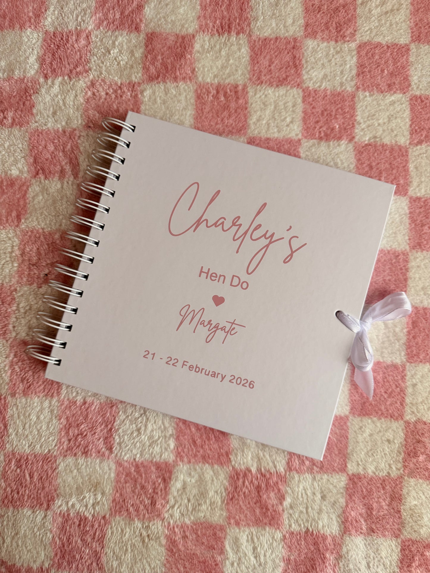 Personalised Hen Do Scrapbook: Custom Name, Date & Location