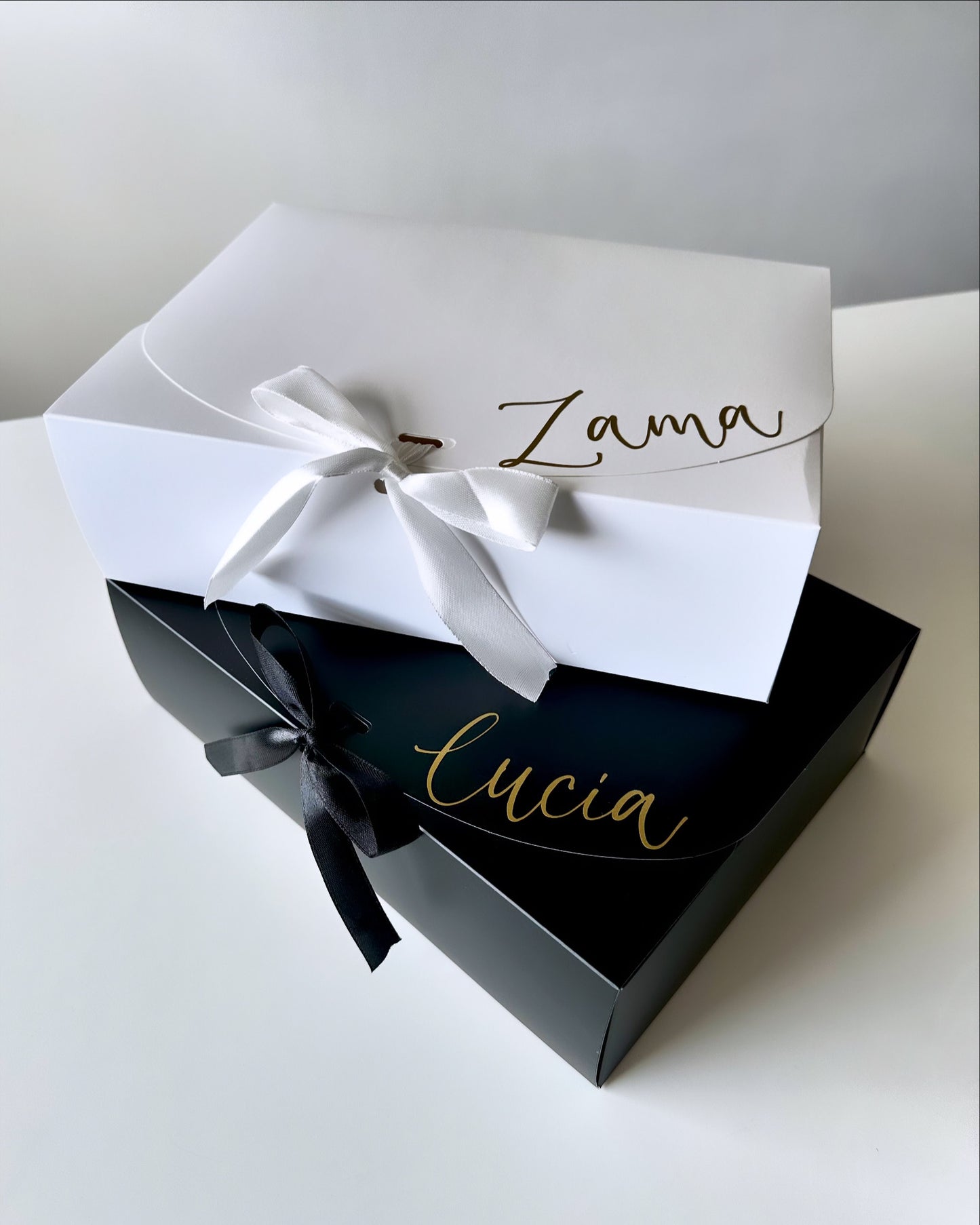 Personalised Wedding Proposal Gift Box: Ribbon Tie Cardboard Box