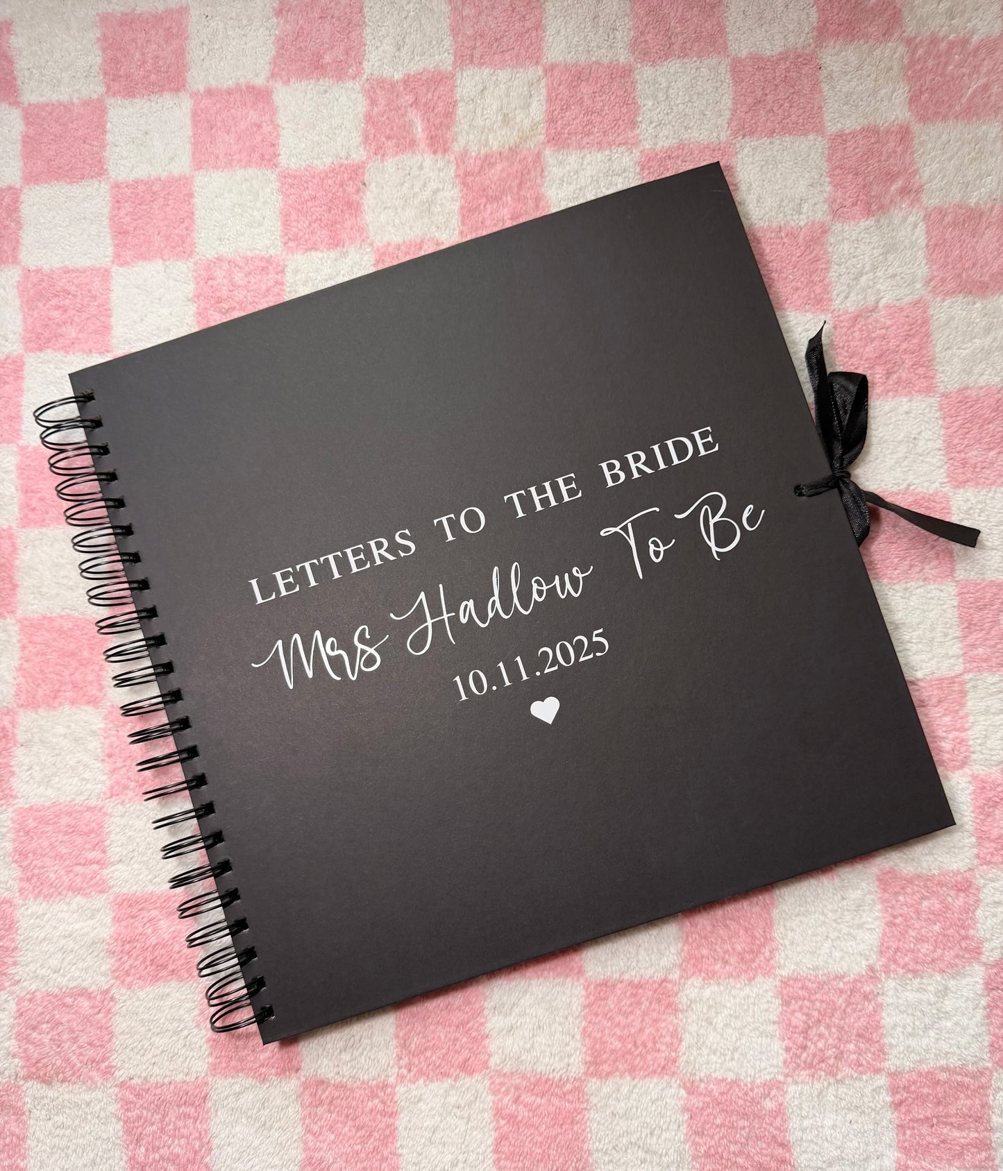 LETTERS TO THE BRIDE - Personalised Name and Date - Scrap Book, Photo Album, Keepsake