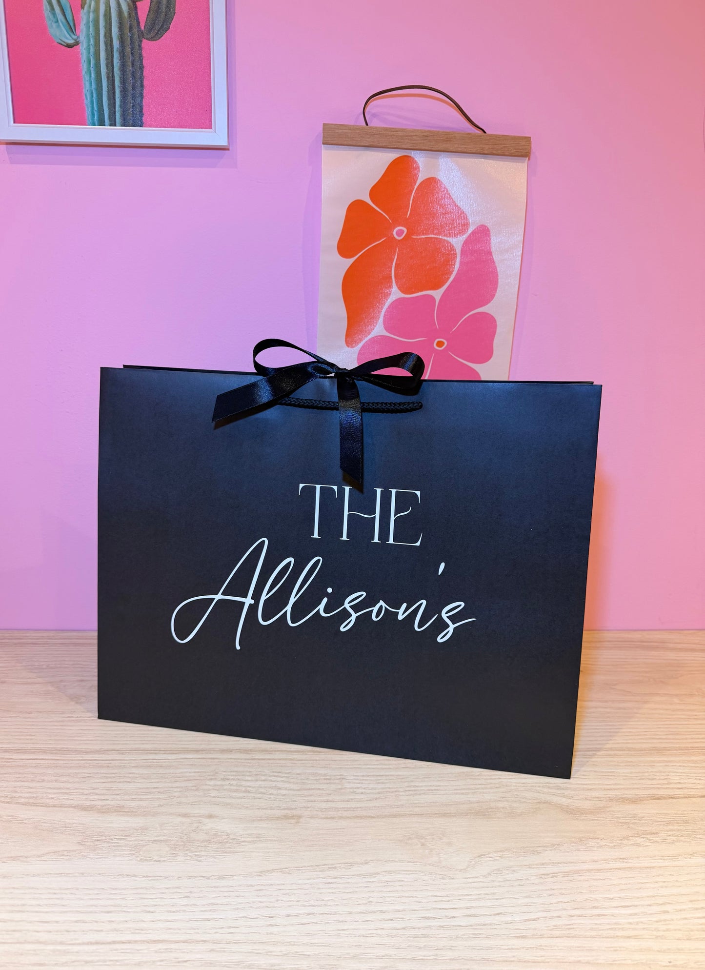 THE Surname - Ribbon Tie Rope Gift Bag - Wedding, Married, Couple