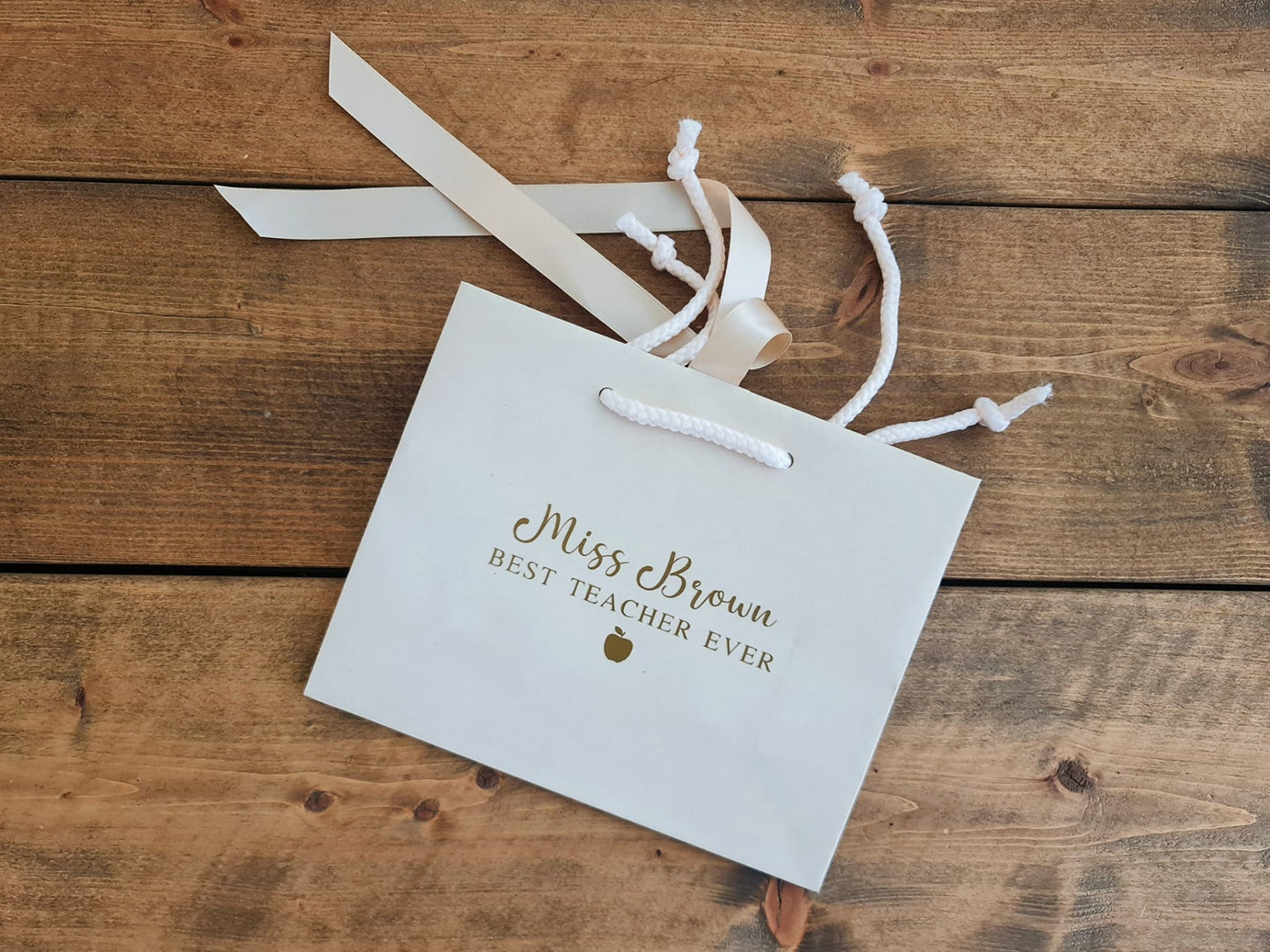 Personalised Teacher Gift Bag - School, Leavers, Leaving Present, Teacher