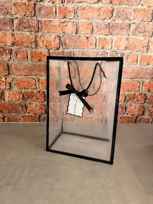 CLEAR - Personalised - Gift Bag with Name Tag