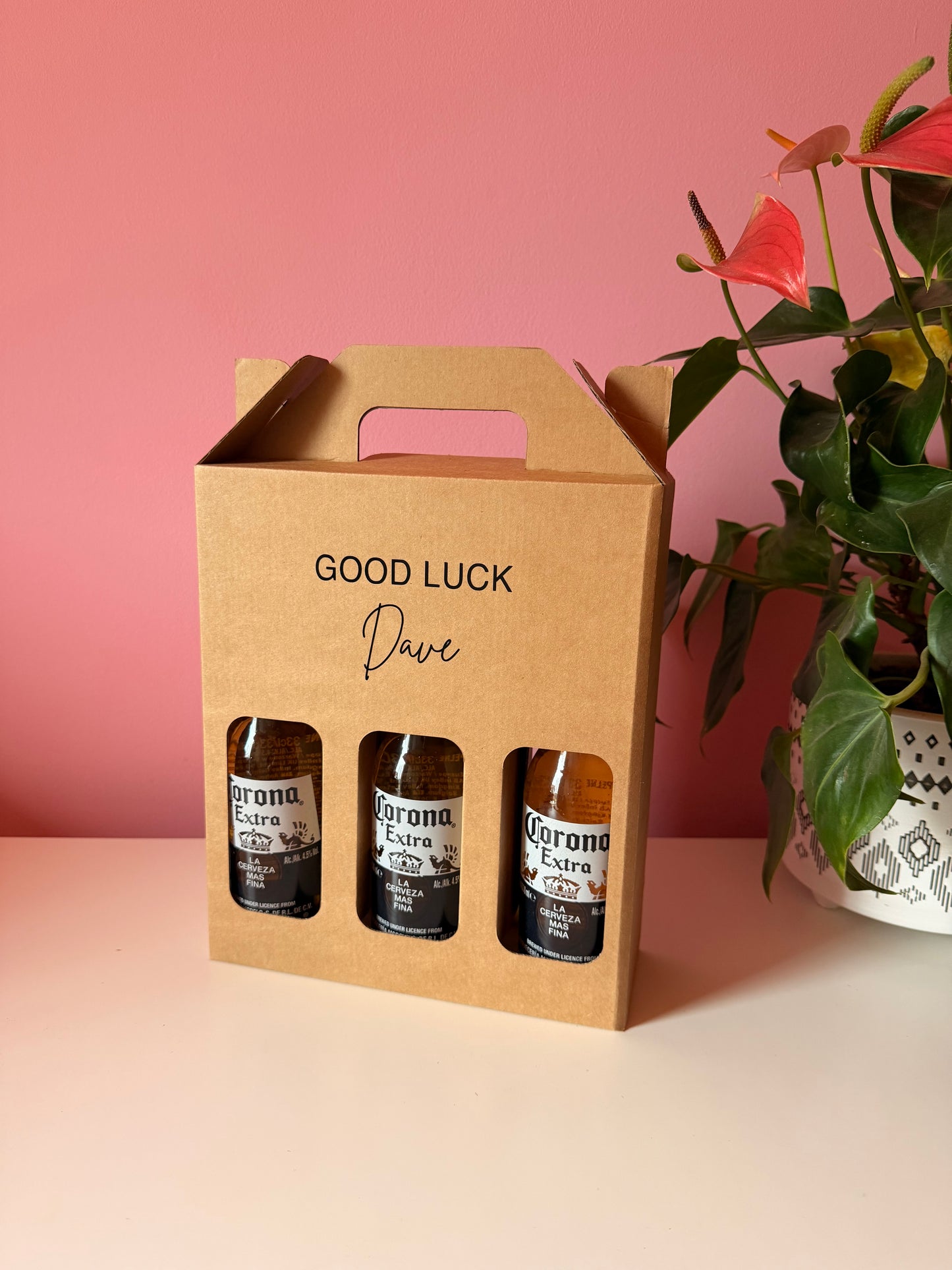 Personalised 3 Bottle Cardboard Carrier: Beer, Ale, Cider & Home Brew Gifts