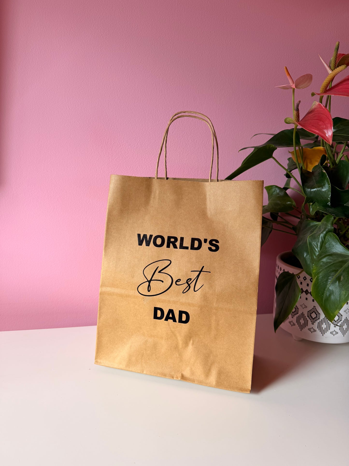 Personalised Father's Day Gift Bag - Brown Paper