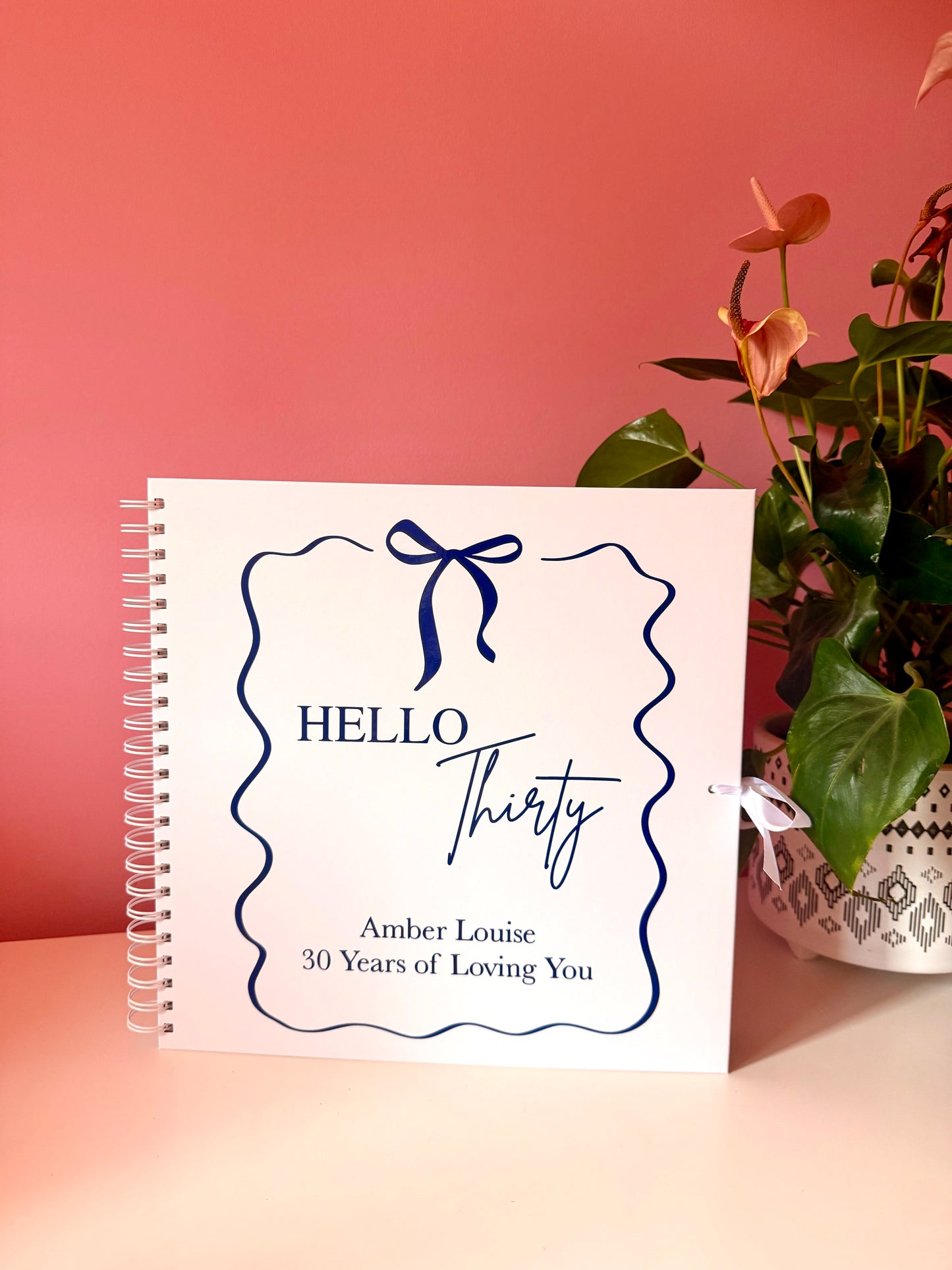 Personalised Birthday Scrapbook: Vinyl Name & Date, Memory Keepsake
