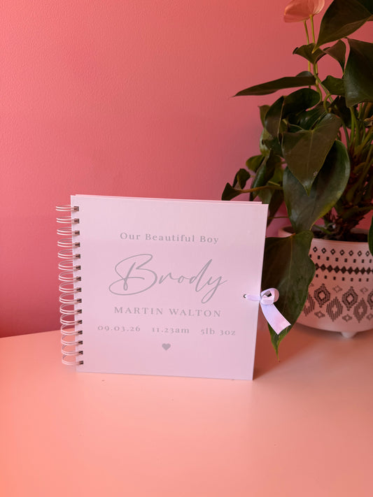 BABY - Personalised Name - Scrap Book, Photo Album, Keepsake
