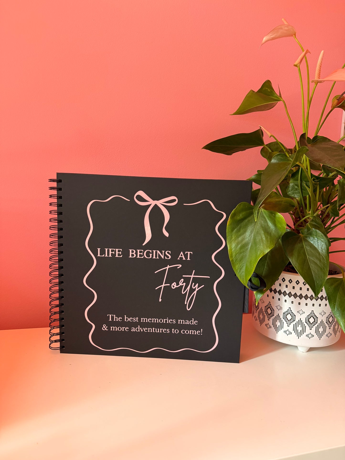 Personalised Birthday Scrapbook: Vinyl Name & Date, Memory Keepsake
