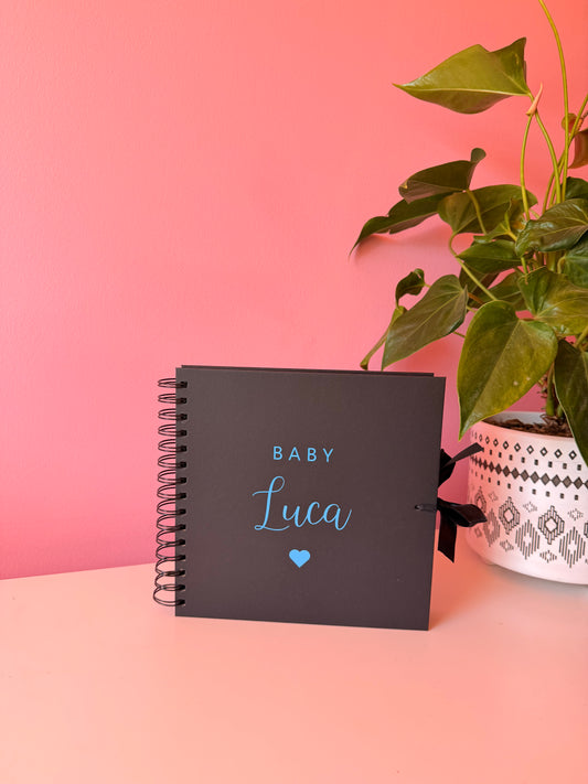 BABY Surname - Personalised Name - Scrap Book, Photo Album, Keepsake