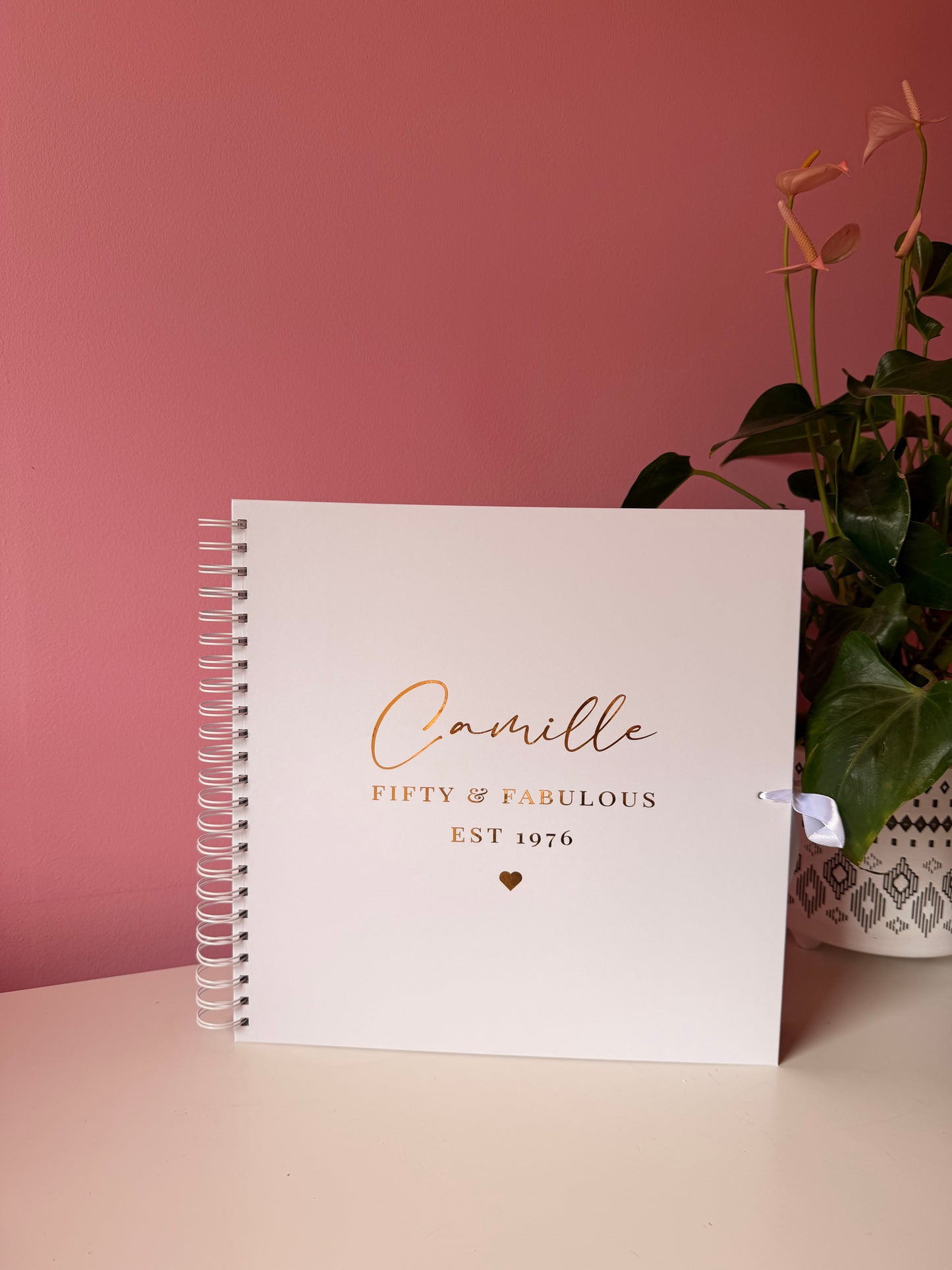 Personalised Birthday Scrapbook: Vinyl Name & Date, Memory Keepsake