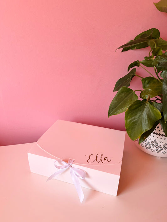Personalised Wedding Proposal Gift Box: Ribbon Tie Cardboard Box