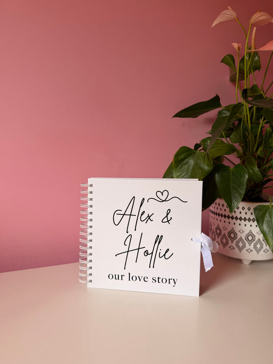 Our Love Story - Personalised - Scrap Book, Photo Album, Keepsake