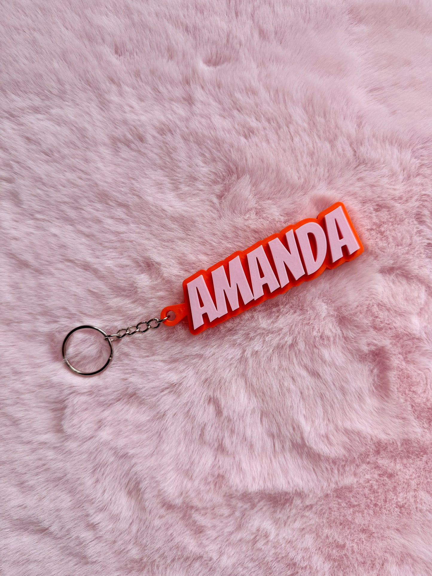 Personalised 3D Printed Name Keyring | Custom Name Keychain | Bag Charm Gift |