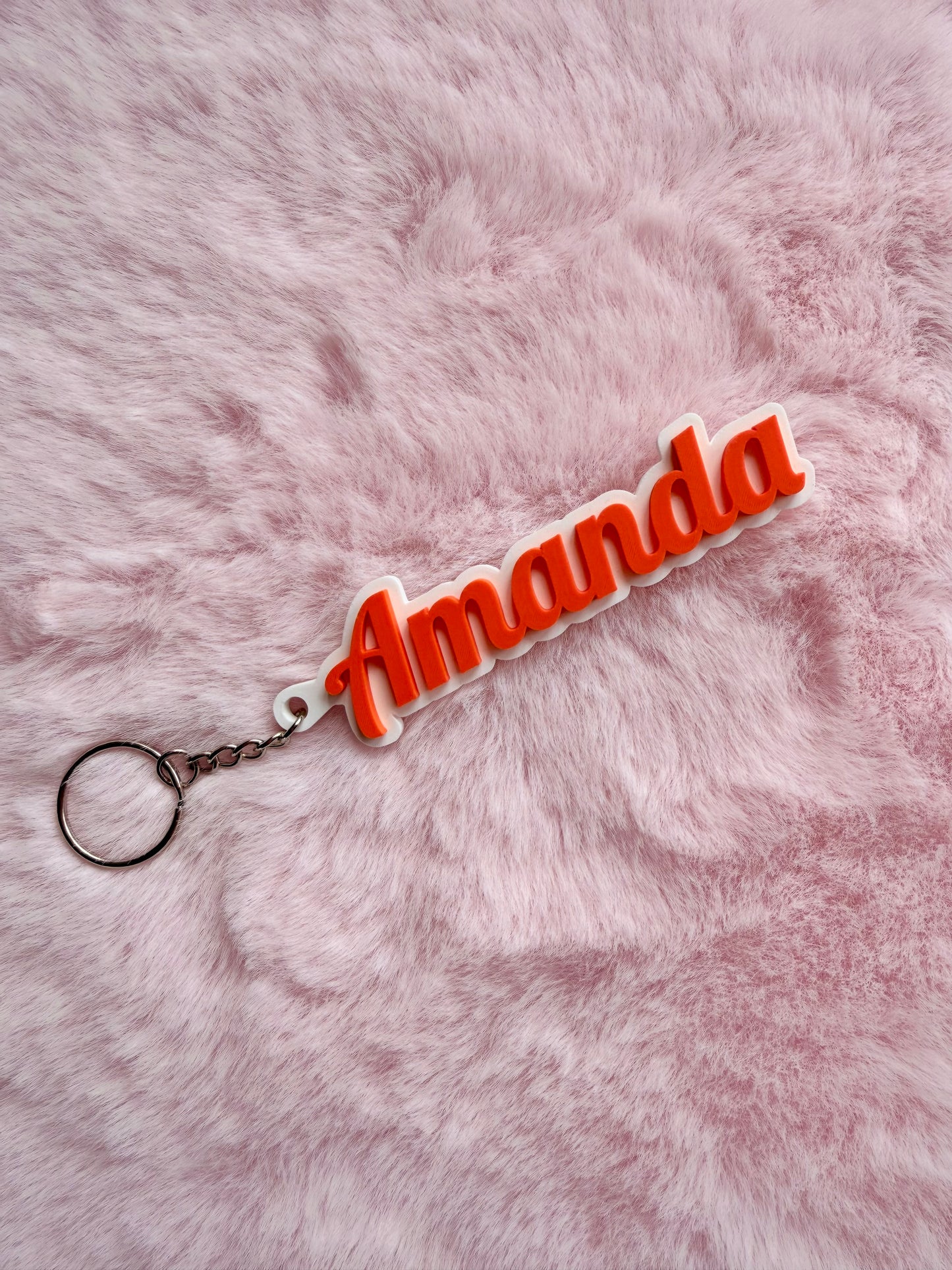 Personalised 3D Printed Name Keyring | Custom Name Keychain | Bag Charm Gift |