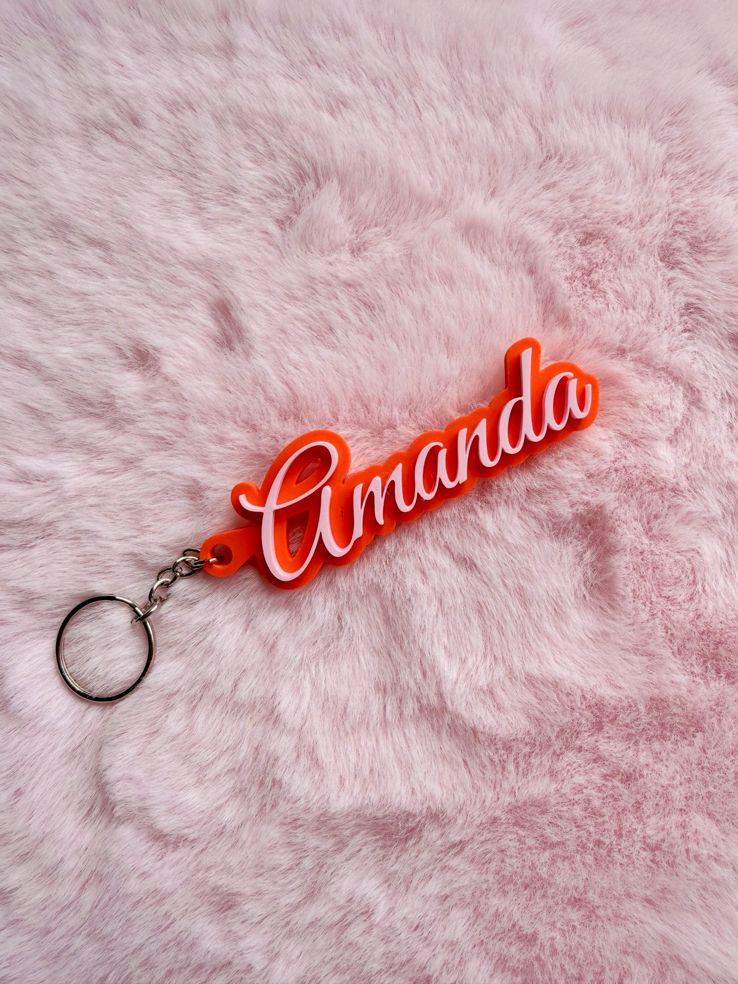 Personalised 3D Printed Name Keyring | Custom Name Keychain | Bag Charm Gift |