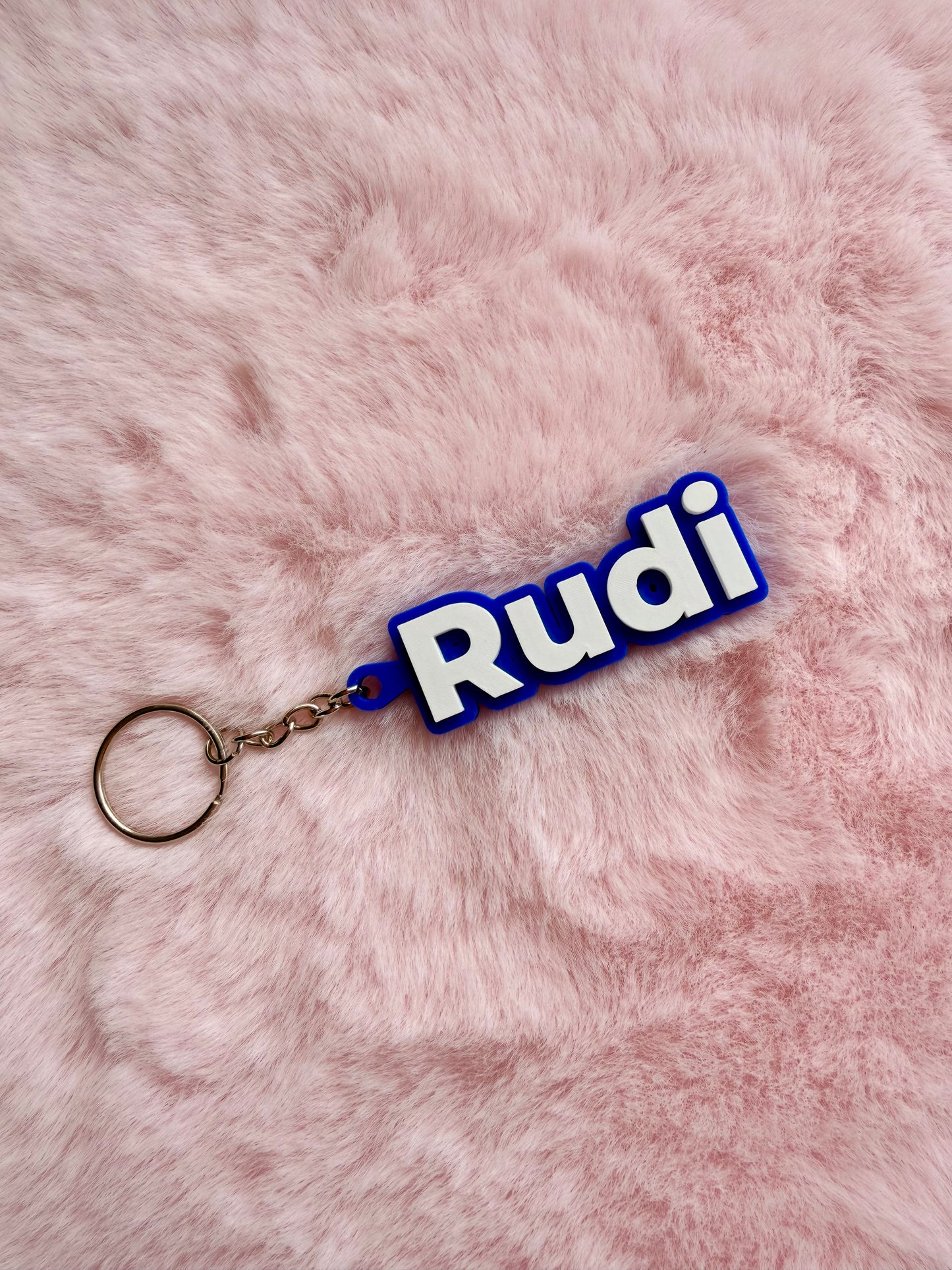 Personalised 3D Printed Name Keyring | Custom Name Keychain | Bag Charm Gift |