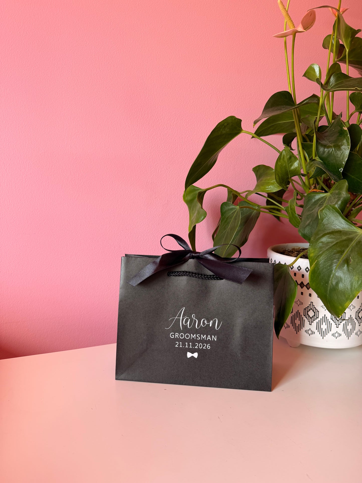 Personalised Wedding - Ribbon Tie Gift Bag: Bridal Party