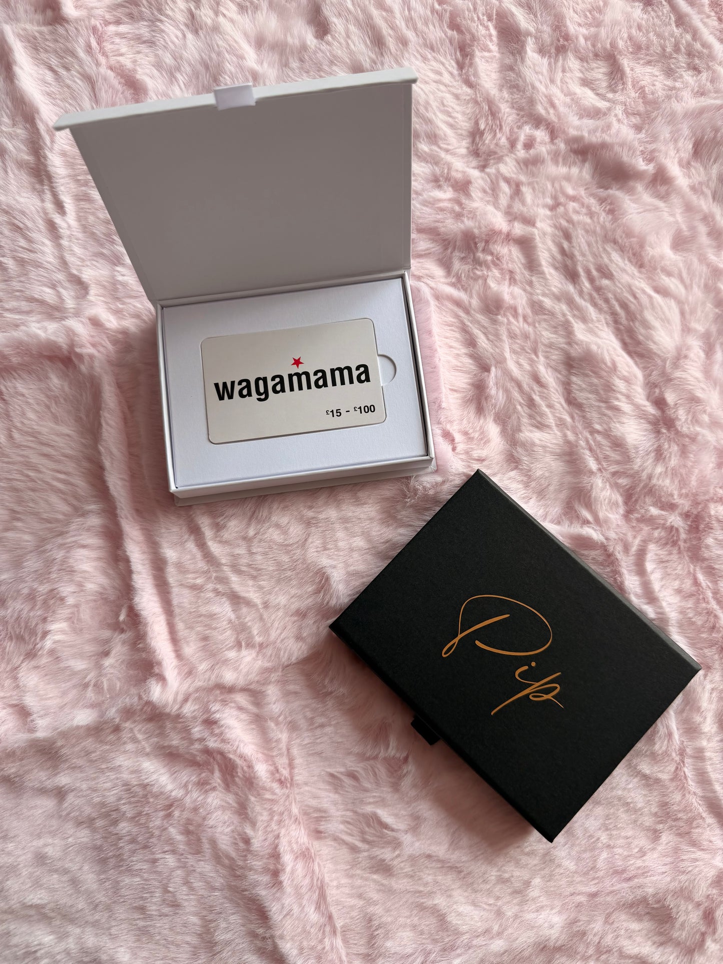 Personalised Gift Card/Voucher Magnetic Box: Pink, Lilac, Black, White