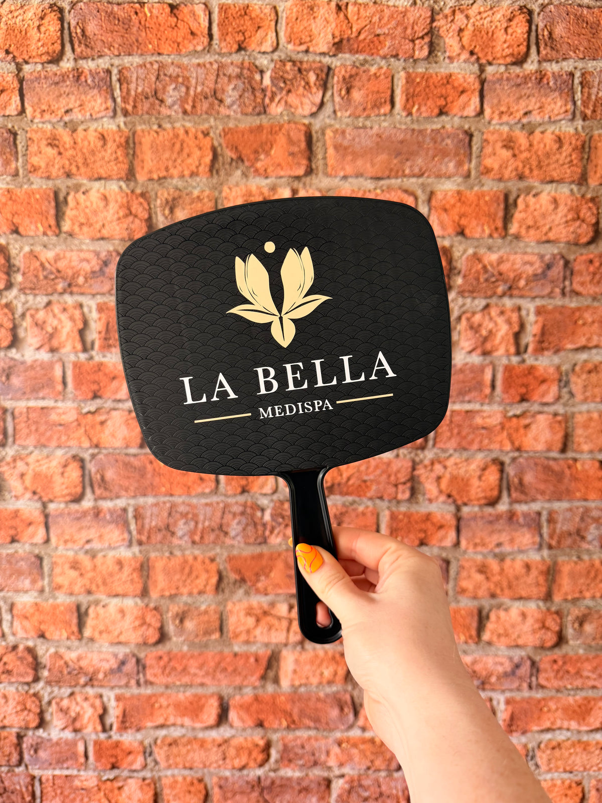Business Logo Personalised Mirror - Custom Merch - Handheld - Accessories