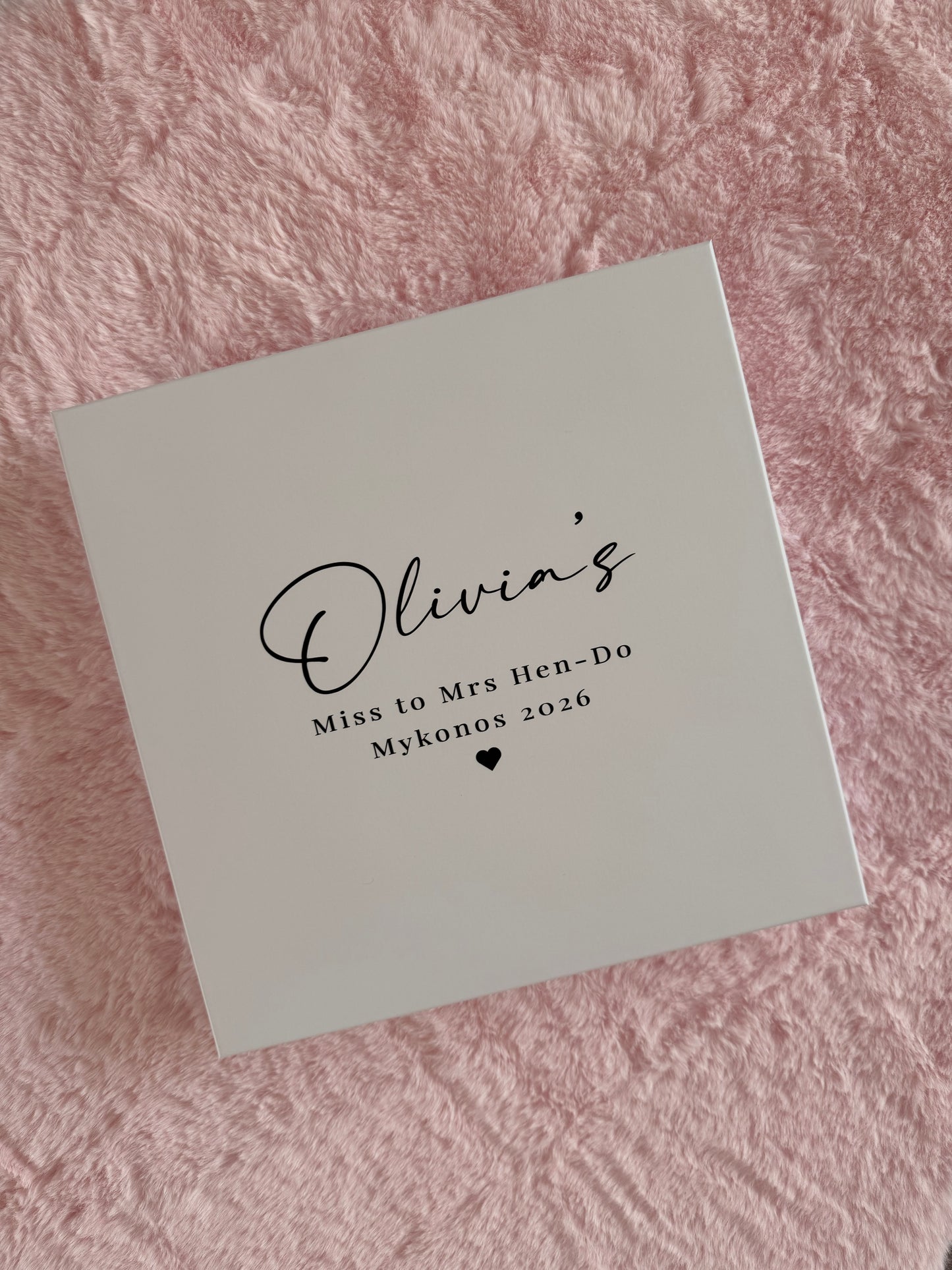 Personalised Rigid Square Gift Box: Scrapbook, Wedding, Birthday, Christmas