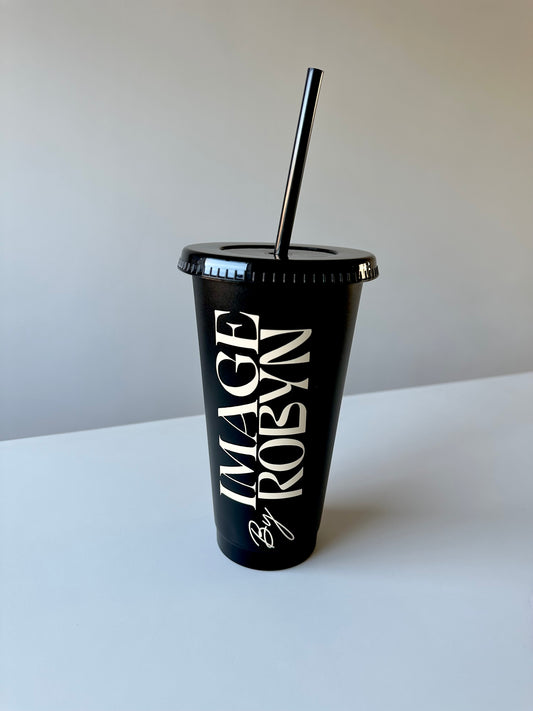 YOUR LOGO Tumbler - Business - 24oz/710ml Reusable Cup, Tumbler Cup & Straw - Personalised