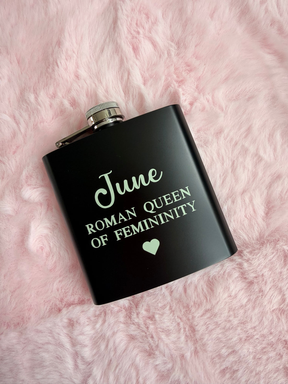Personalised Black Hip Flask | Any Name, Title & Text