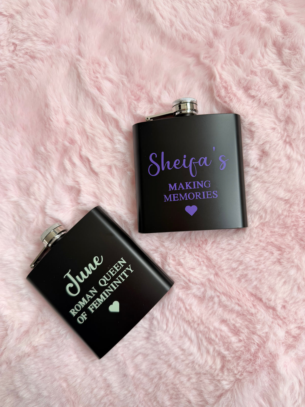 Personalised Black Hip Flask | Any Name, Title & Text