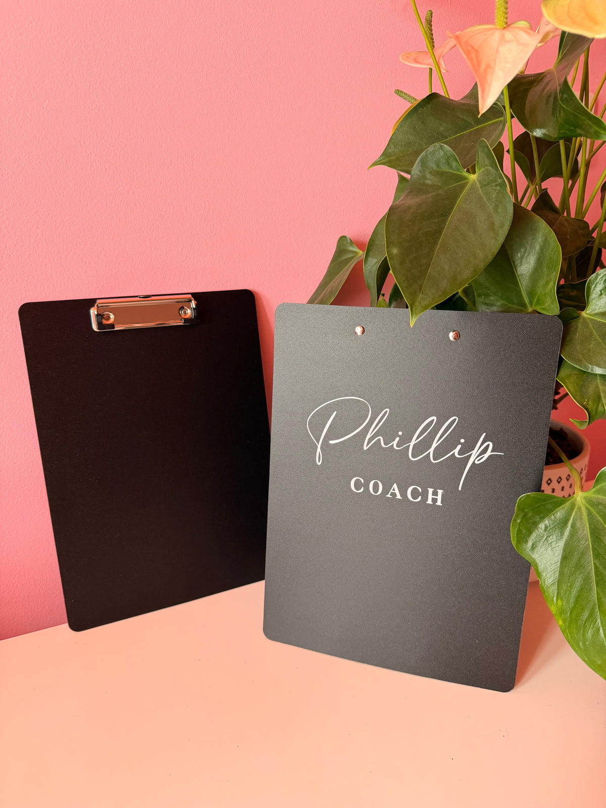 Personalised Name & Title A4 Black Clipboard