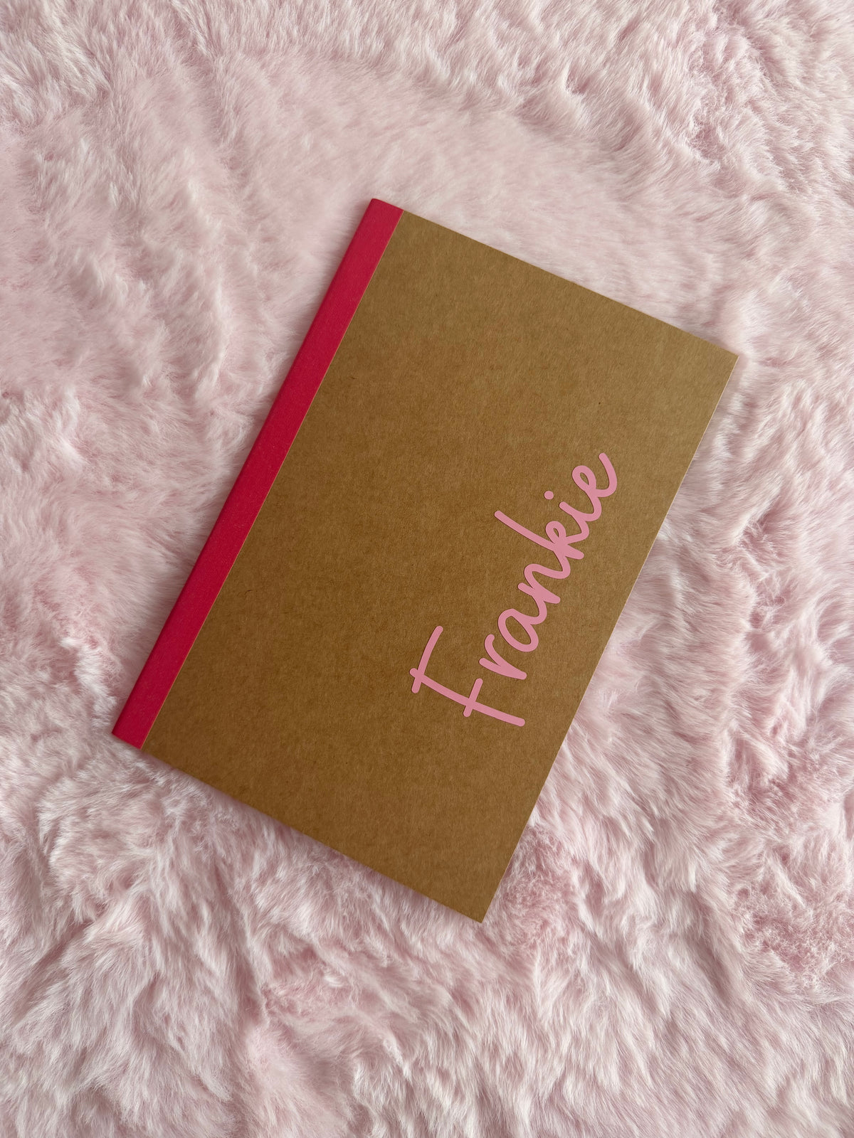 Personalised A5 Kraft Thin Notebook | Curly Script Name | Custom Journal