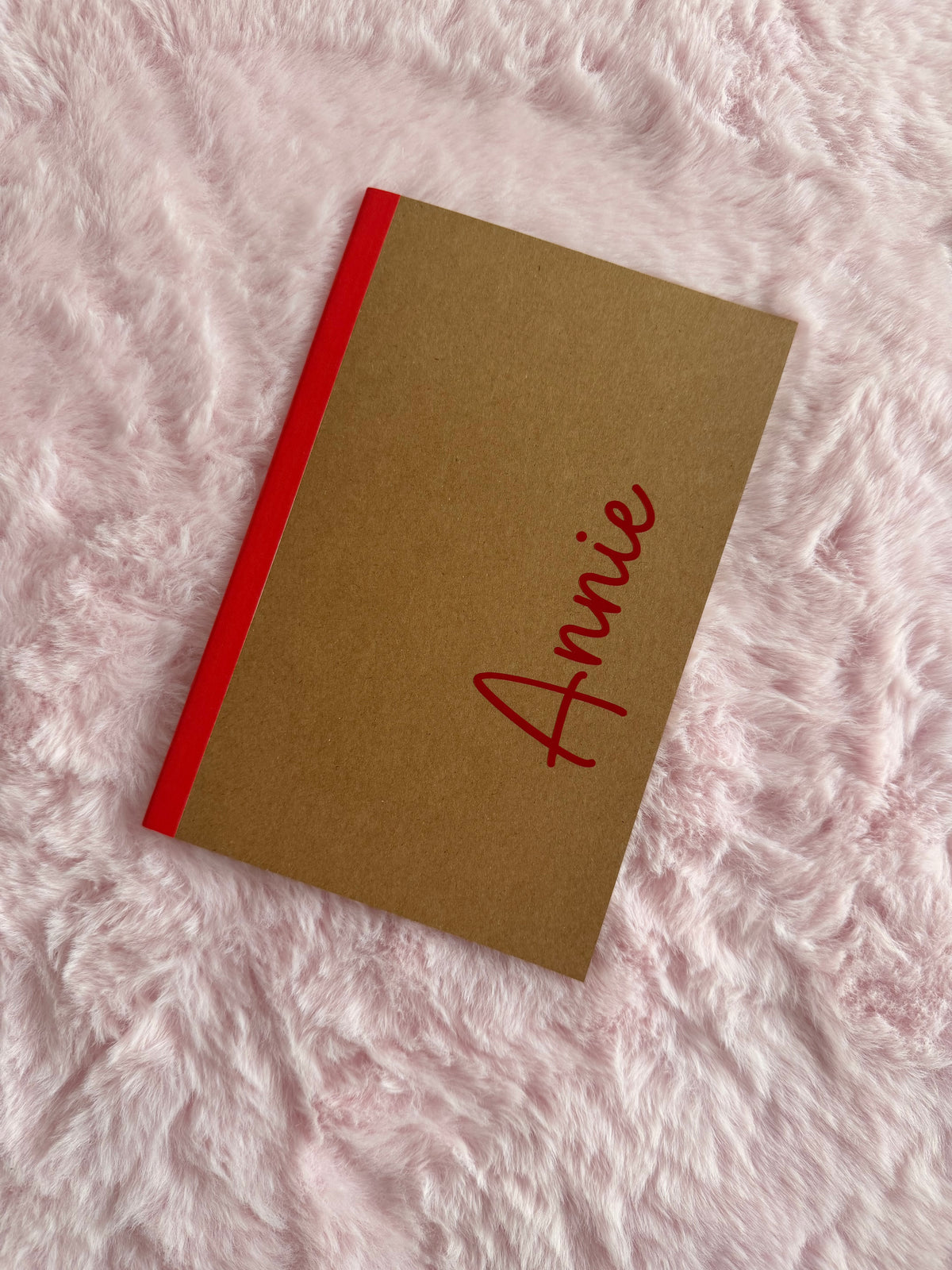 Personalised A5 Kraft Thin Notebook | Curly Script Name | Custom Journal