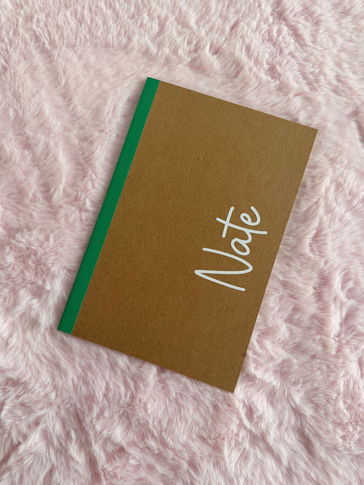 Personalised A5 Kraft Thin Notebook | Curly Script Name | Custom Journal