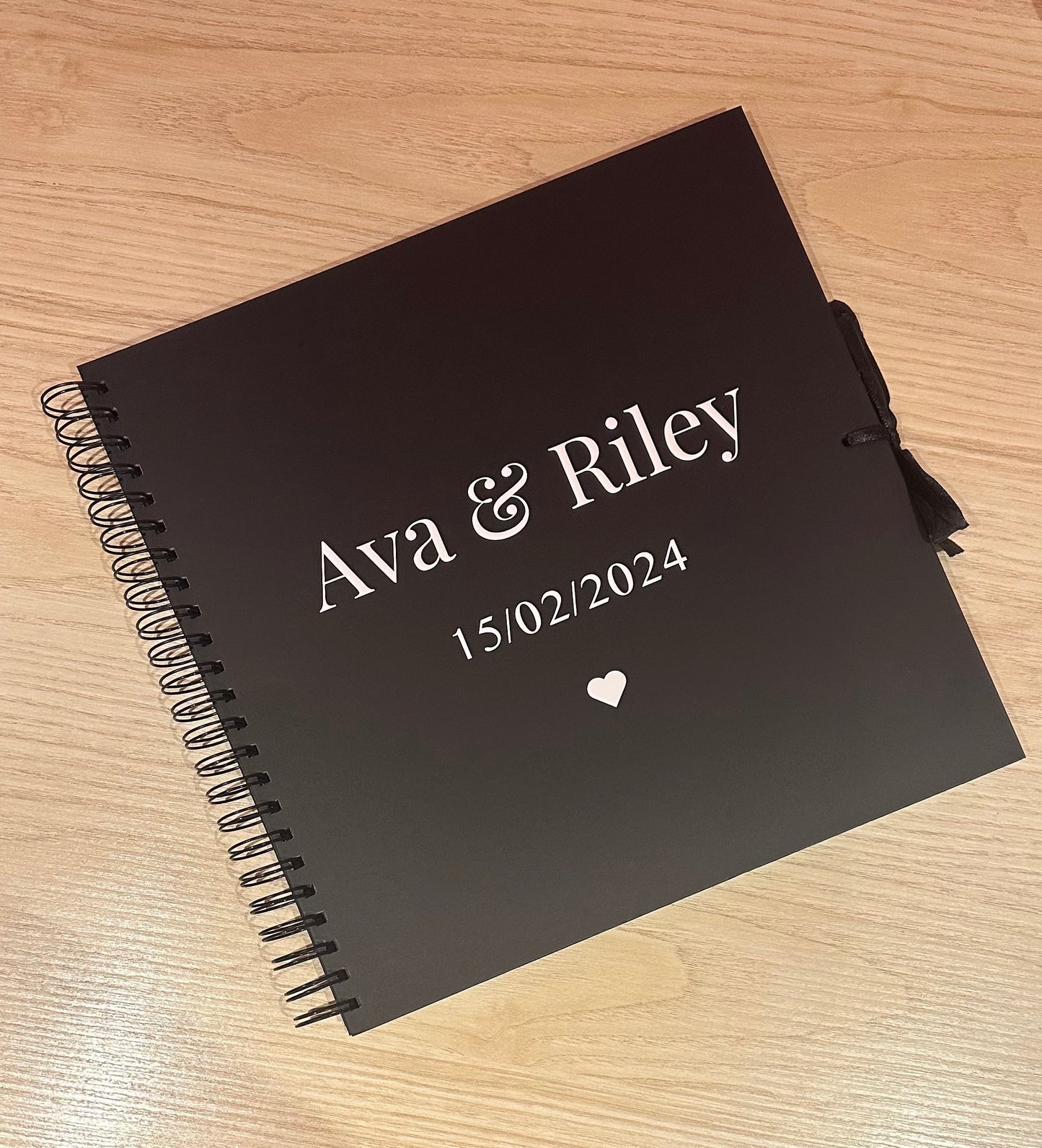 Couple - Personalised Names and Date - Scrap Book, Photo Album, Keepsake