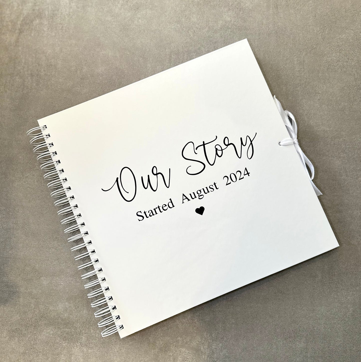 Our Story - Personalised Date - Scrap Book, Photo Album, Keepsake