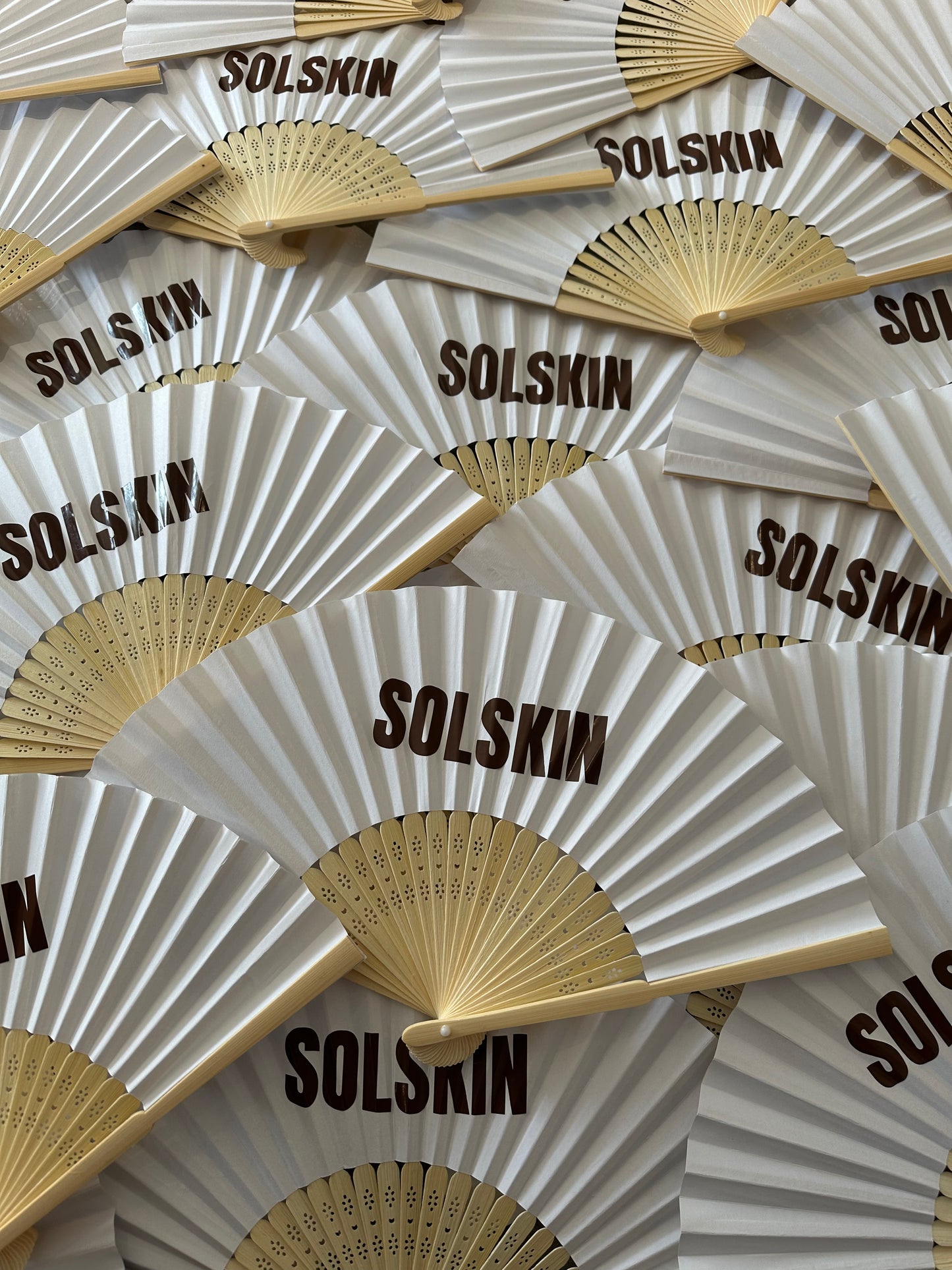 YOUR LOGO Hand Fan - Business - Bamboo - Paper Foldable Fan - Black, White, Pink, Orange, Lilac, Red, Sky Blue, Light Blue, Yellow & Green