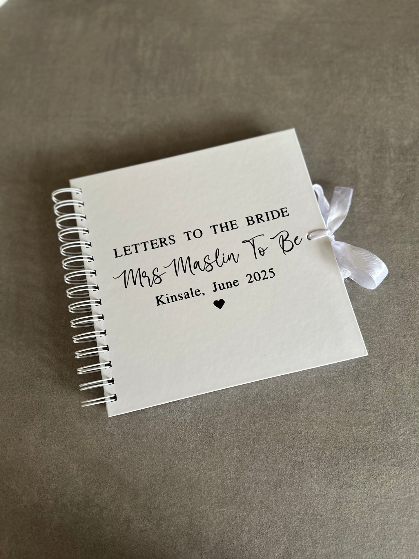 LETTERS TO THE BRIDE - Personalised Name and Date - Scrap Book, Photo Album, Keepsake