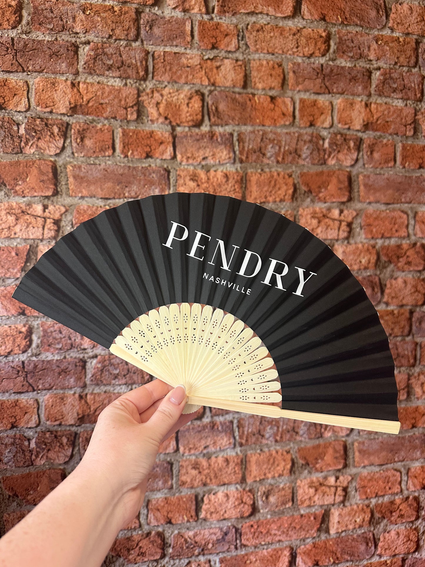 YOUR LOGO Hand Fan - Business - Bamboo - Paper Foldable Fan - Black, White, Pink, Orange, Lilac, Red, Sky Blue, Light Blue, Yellow & Green