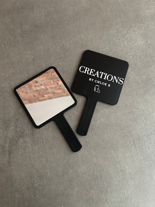 YOUR LOGO - Business Logo  Personalised Custom - Handheld Mirror