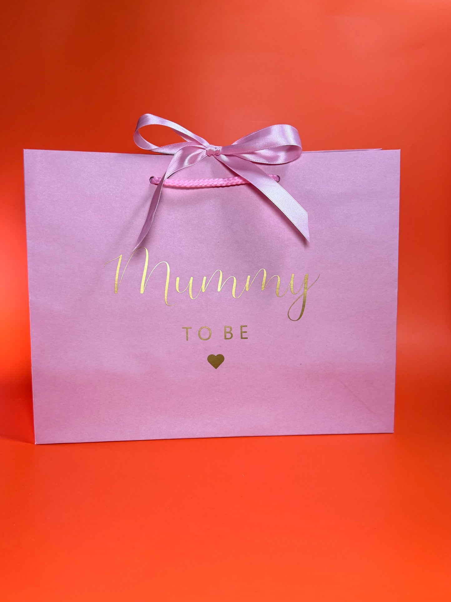 Personalised - Mummy, Mommy, Mammy, Mom, Mum, Mam TO BE - Ribbon Tie Rope Gift Bag