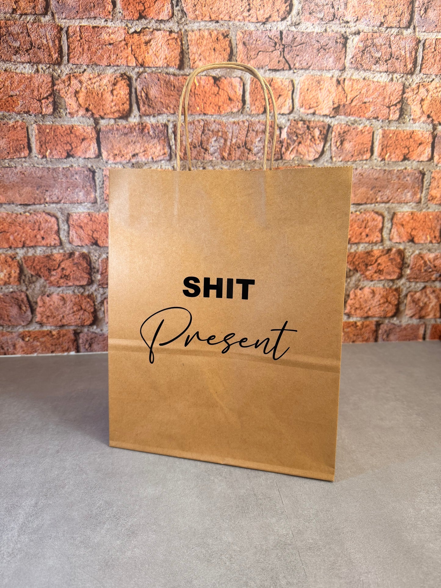 Personalised Funny Gift Bag - Brown Paper - Adult Funny Banter Novelty Swearing Rude