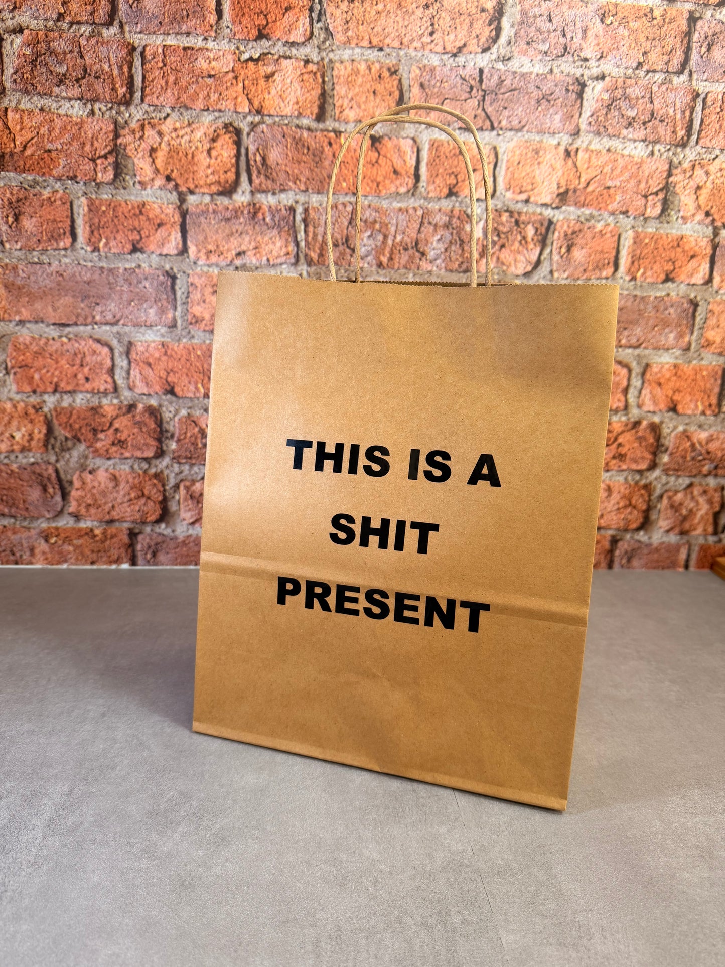 Personalised Funny Gift Bag - Brown Paper - Adult Funny Banter Novelty Swearing Rude