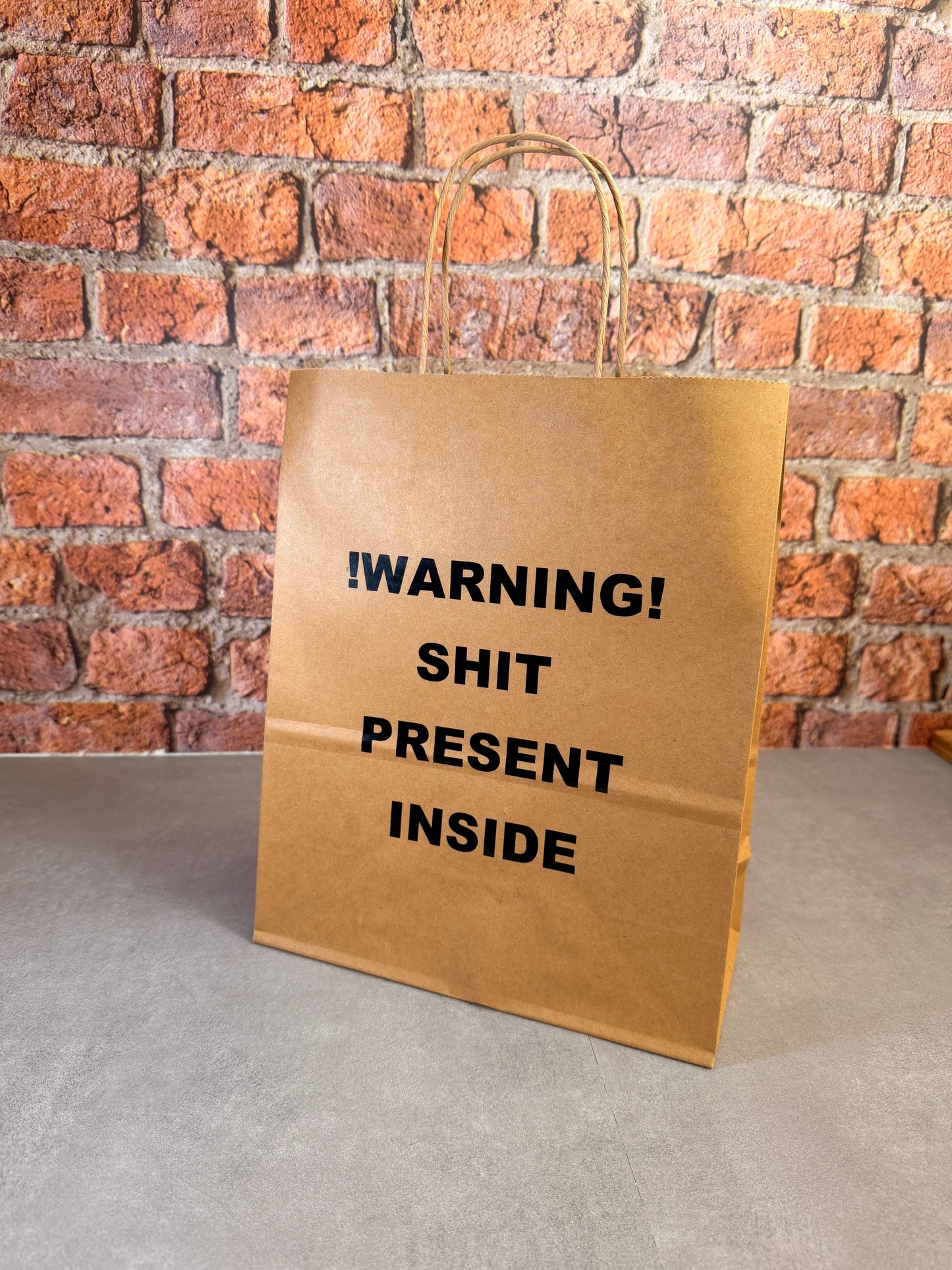 Personalised Funny Gift Bag - Brown Paper - Adult Funny Banter Novelty Swearing Rude