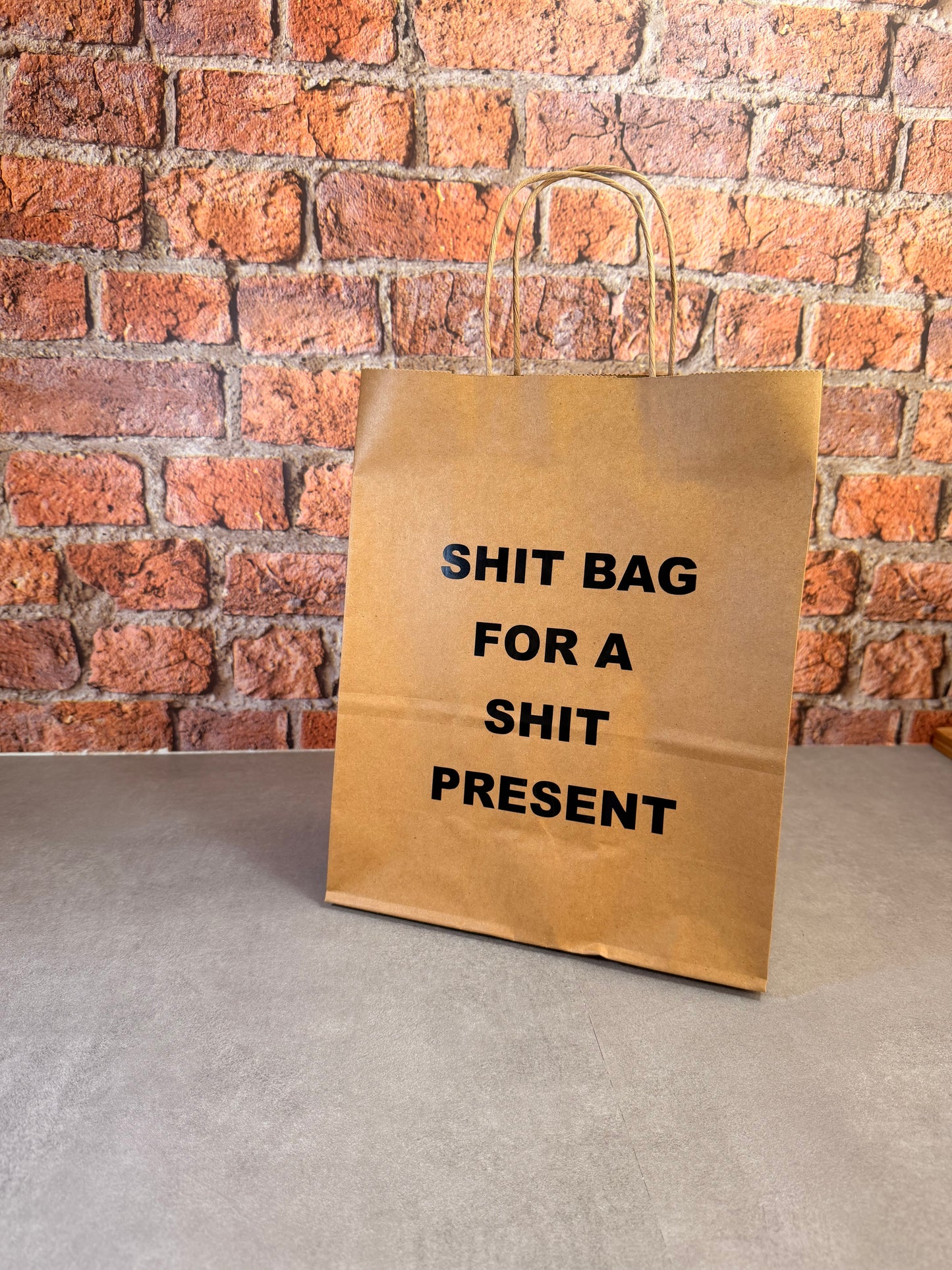 Personalised Funny Gift Bag - Brown Paper - Adult Funny Banter Novelty Swearing Rude