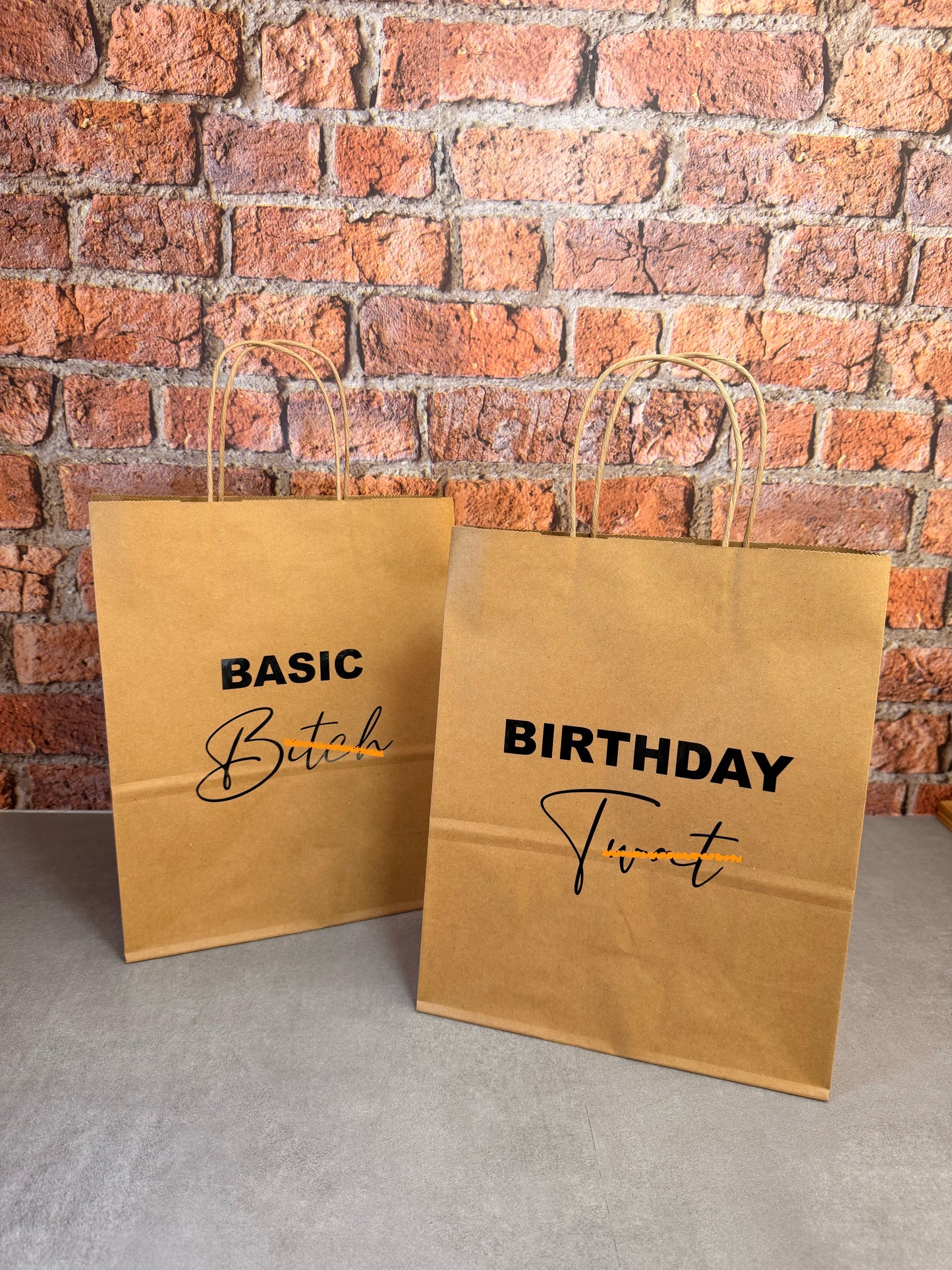 Personalised Funny Gift Bag - Brown Paper - Adult Funny Banter Novelty Swearing Rude