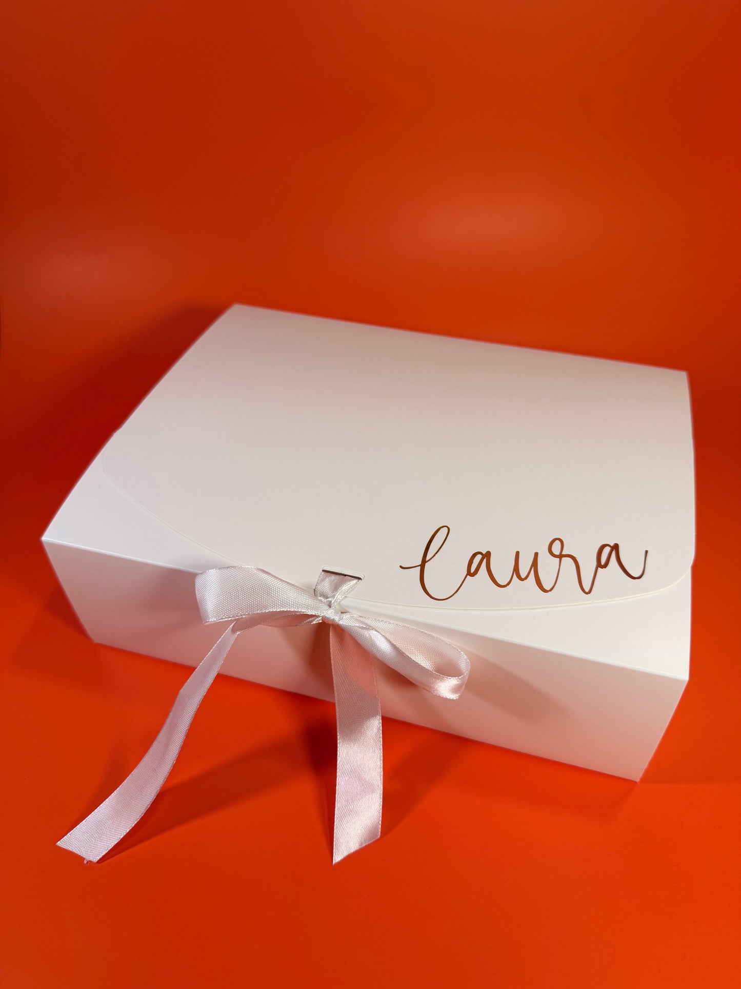 Personalised Wedding Proposal Gift Box: Ribbon Tie Cardboard Box