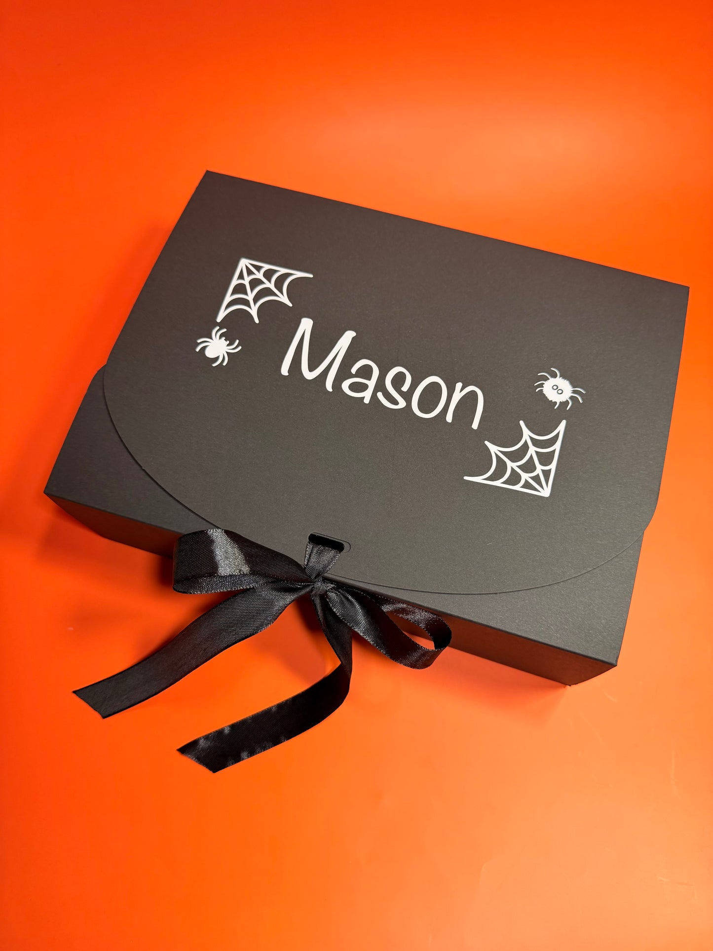 Personalised Halloween Gift Box – Ribbon Tie Trick or Treat Box